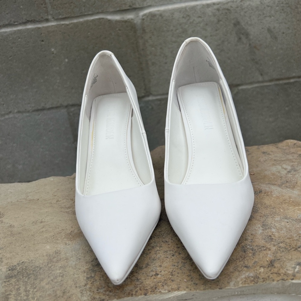 Steve Madden white heels size 6.5